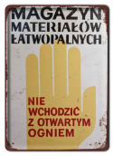 PRL METALOWY PLAKAT RETRO OBRAZEK SZYLD BLACHA VINTAGE #18863
