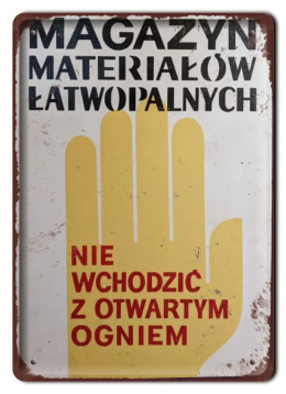 PRL METALOWY PLAKAT RETRO OBRAZEK SZYLD BLACHA VINTAGE #18863