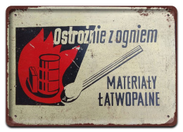 PRL METALOWY PLAKAT RETRO OBRAZEK SZYLD BLACHA VINTAGE #18864