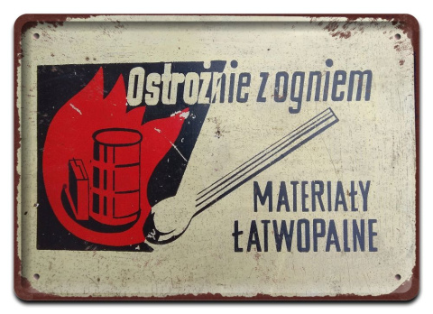 PRL METALOWY PLAKAT RETRO OBRAZEK SZYLD BLACHA VINTAGE #18864