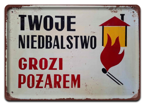 PRL METALOWY PLAKAT RETRO OBRAZEK SZYLD BLACHA VINTAGE #18869