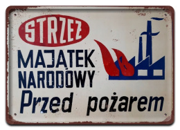 PRL METALOWY PLAKAT RETRO OBRAZEK SZYLD BLACHA VINTAGE #18870