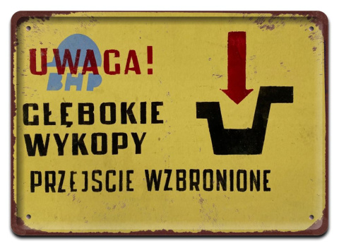 PRL METALOWY PLAKAT RETRO OBRAZEK SZYLD BLACHA VINTAGE #18872