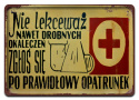 PRL METALOWY PLAKAT RETRO OBRAZEK SZYLD BLACHA VINTAGE #18876