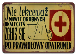 PRL METALOWY PLAKAT RETRO OBRAZEK SZYLD BLACHA VINTAGE #18876