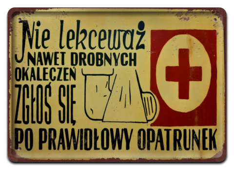PRL METALOWY PLAKAT RETRO OBRAZEK SZYLD BLACHA VINTAGE #18876