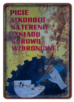 PRL METALOWY PLAKAT RETRO OBRAZEK SZYLD BLACHA VINTAGE #18877