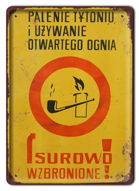 PRL METALOWY PLAKAT RETRO OBRAZEK SZYLD BLACHA VINTAGE #18878