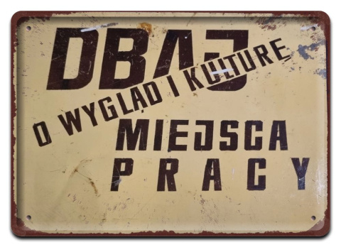 PRL METALOWY PLAKAT RETRO OBRAZEK SZYLD BLACHA VINTAGE #18880
