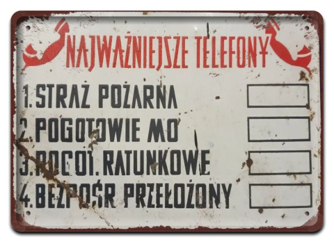 PRL METALOWY PLAKAT RETRO OBRAZEK SZYLD BLACHA VINTAGE #18884