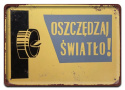 PRL METALOWY PLAKAT RETRO OBRAZEK SZYLD BLACHA VINTAGE #18885