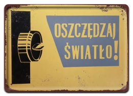 PRL METALOWY PLAKAT RETRO OBRAZEK SZYLD BLACHA VINTAGE #18885