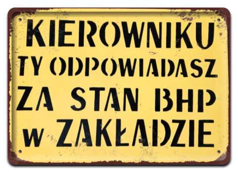 PRL METALOWY PLAKAT RETRO OBRAZEK SZYLD BLACHA VINTAGE #18889