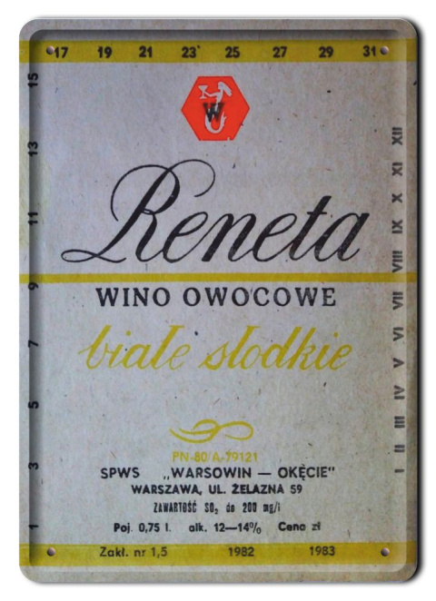 PRL METALOWY PLAKAT RETRO OBRAZEK SZYLD BLACHA VINTAGE #18893