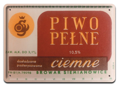 PRL METALOWY PLAKAT RETRO OBRAZEK SZYLD BLACHA VINTAGE #18899