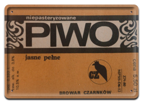 PRL METALOWY PLAKAT RETRO OBRAZEK SZYLD BLACHA VINTAGE #18900