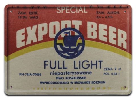 PRL METALOWY PLAKAT RETRO OBRAZEK SZYLD BLACHA VINTAGE #18903