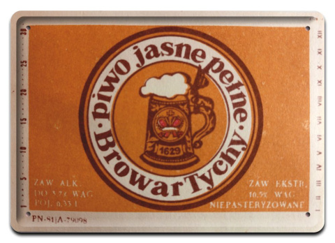 PRL METALOWY PLAKAT RETRO OBRAZEK SZYLD BLACHA VINTAGE #18907