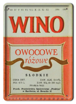 PRL METALOWY PLAKAT RETRO OBRAZEK SZYLD BLACHA VINTAGE #18909