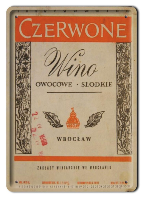 PRL METALOWY PLAKAT RETRO OBRAZEK SZYLD BLACHA VINTAGE #18910