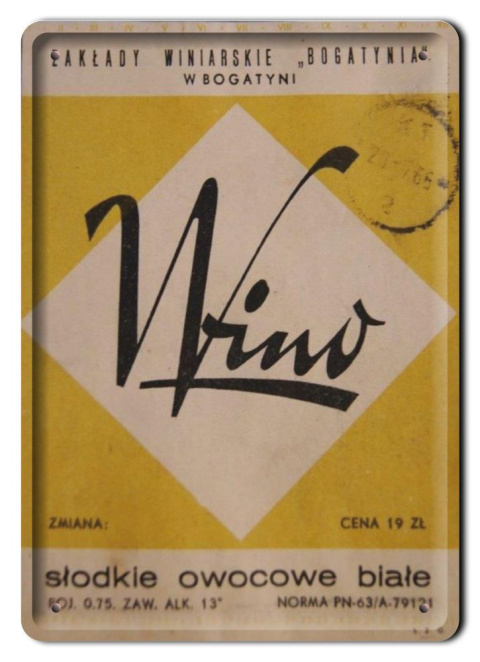 PRL METALOWY PLAKAT RETRO OBRAZEK SZYLD BLACHA VINTAGE #18911