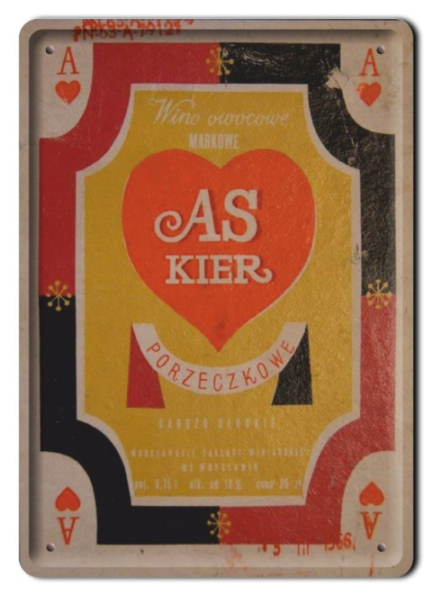 PRL METALOWY PLAKAT RETRO OBRAZEK SZYLD BLACHA VINTAGE #18915