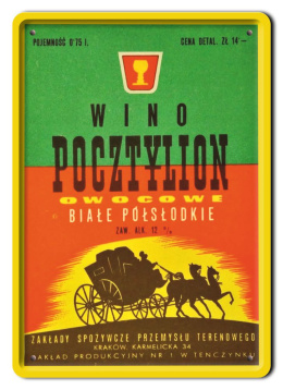 PRL METALOWY PLAKAT RETRO OBRAZEK SZYLD BLACHA VINTAGE #18917