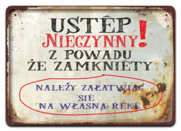 PRL METALOWY PLAKAT RETRO OBRAZEK SZYLD BLACHA VINTAGE #18963
