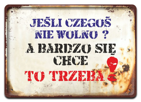 PRL METALOWY PLAKAT RETRO OBRAZEK SZYLD BLACHA VINTAGE #18966