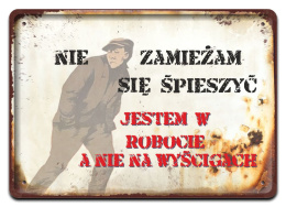 PRL METALOWY PLAKAT RETRO OBRAZEK SZYLD BLACHA VINTAGE #18967