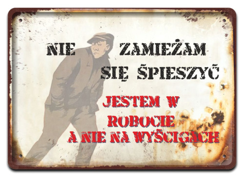 PRL METALOWY PLAKAT RETRO OBRAZEK SZYLD BLACHA VINTAGE #18967