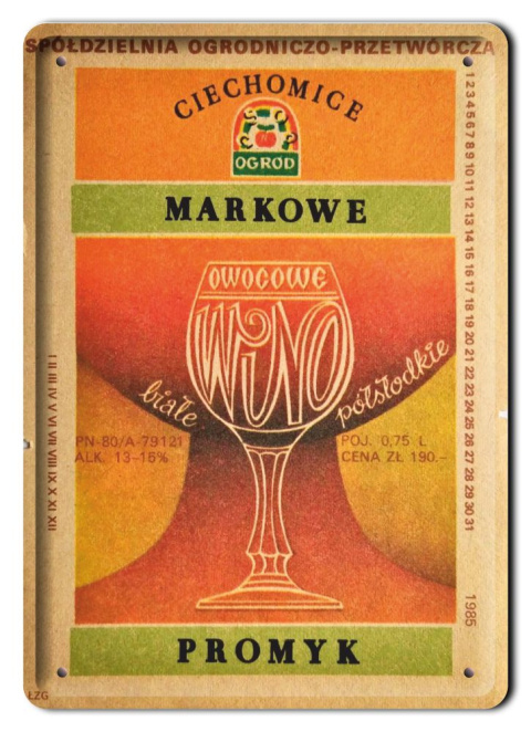 PRL METALOWY PLAKAT RETRO OBRAZEK SZYLD BLACHA VINTAGE #18919