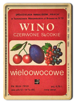 PRL METALOWY PLAKAT RETRO OBRAZEK SZYLD BLACHA VINTAGE #18923