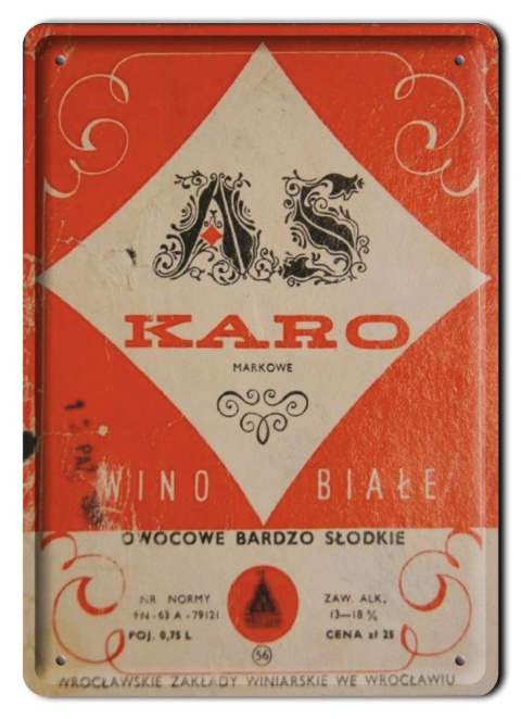 PRL METALOWY PLAKAT RETRO OBRAZEK SZYLD BLACHA VINTAGE #18924