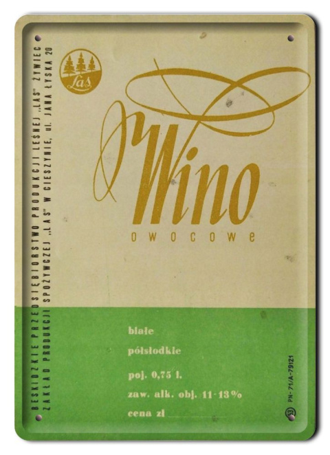 PRL METALOWY PLAKAT RETRO OBRAZEK SZYLD BLACHA VINTAGE #18925