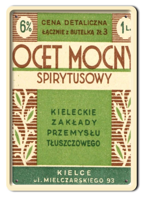 PRL METALOWY PLAKAT RETRO OBRAZEK SZYLD BLACHA VINTAGE #18931