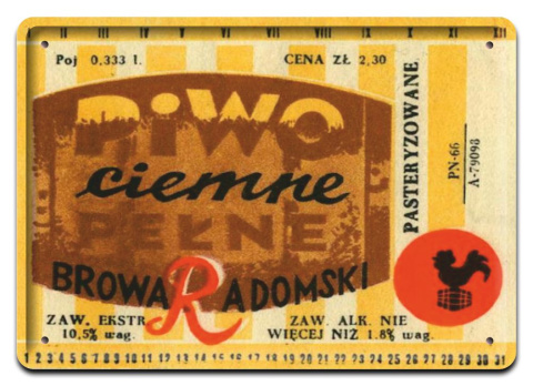 PRL METALOWY PLAKAT RETRO OBRAZEK SZYLD BLACHA VINTAGE #18935