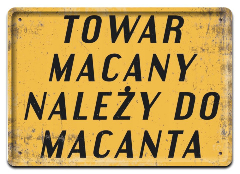 PRL METALOWY PLAKAT RETRO OBRAZEK SZYLD BLACHA VINTAGE #18941