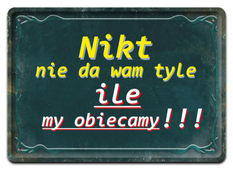 PRL METALOWY PLAKAT RETRO OBRAZEK SZYLD BLACHA VINTAGE #18942