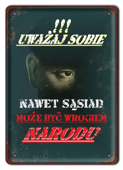 PRL METALOWY PLAKAT RETRO OBRAZEK SZYLD BLACHA VINTAGE #18943