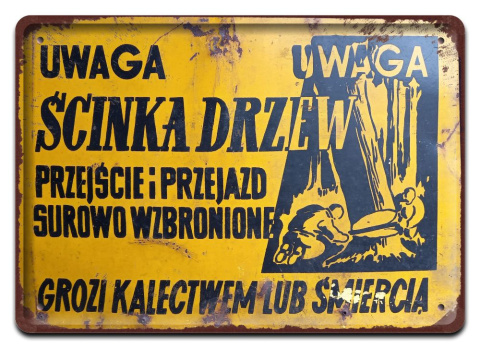 PRL METALOWY PLAKAT RETRO OBRAZEK SZYLD BLACHA VINTAGE #18950