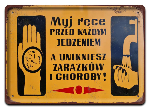 PRL METALOWY PLAKAT RETRO OBRAZEK SZYLD BLACHA VINTAGE #18954