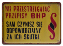 PRL METALOWY PLAKAT RETRO OBRAZEK SZYLD BLACHA VINTAGE #18976