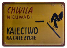 PRL METALOWY PLAKAT RETRO OBRAZEK SZYLD BLACHA VINTAGE #18978