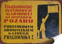 PRL Plakat folia Samoprzylepna Plakietka(motyw metalowego szyldu)#18851