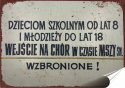 PRL Plakat folia Samoprzylepna Plakietka(motyw metalowego szyldu)#18856