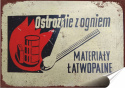 PRL Plakat folia Samoprzylepna Plakietka(motyw metalowego szyldu)#18864