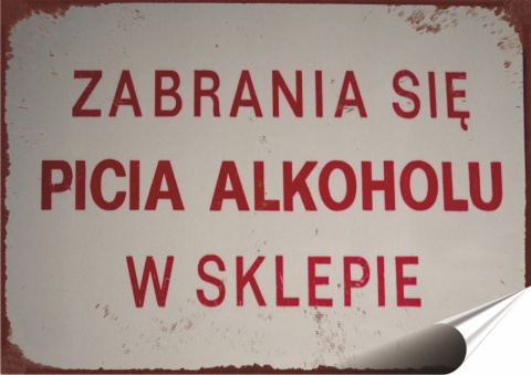 PRL Plakat folia Samoprzylepna Plakietka(motyw metalowego szyldu)#18868