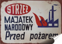 PRL Plakat folia Samoprzylepna Plakietka(motyw metalowego szyldu)#18870