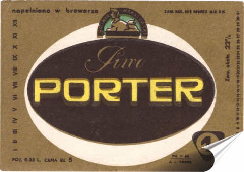 PRL Plakat folia Samoprzylepna Plakietka(motyw metalowego szyldu)#18934